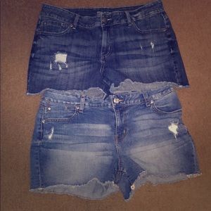 2 Pair Of Maurice’s Brand Cut Off Denim Shorts